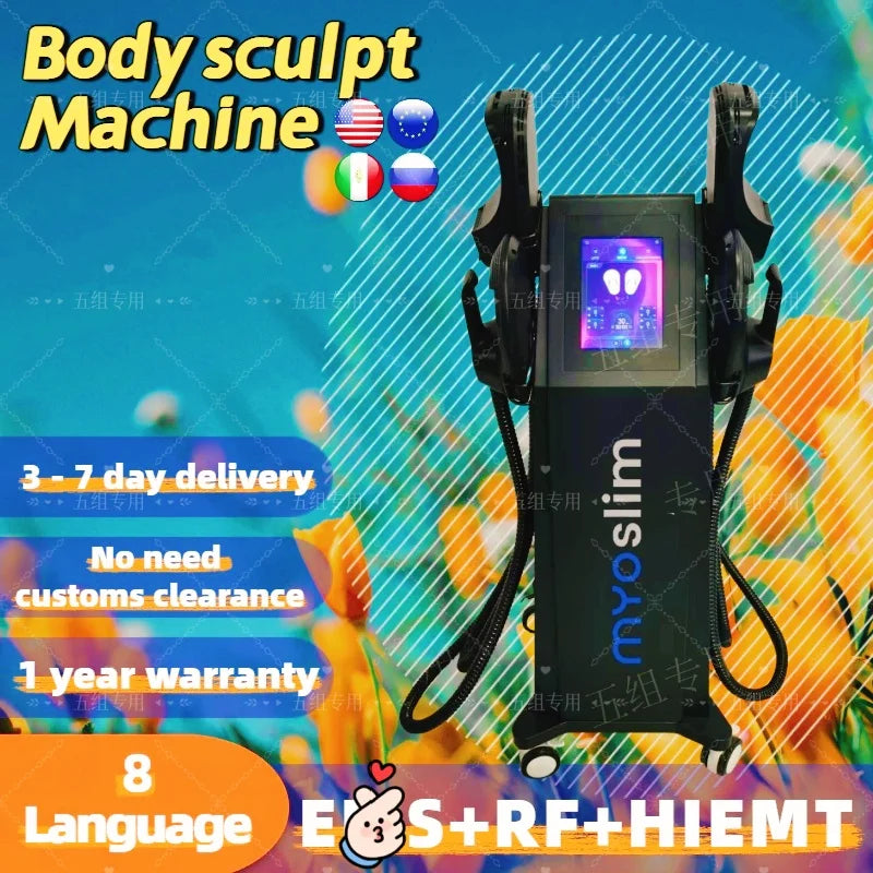 EMS Body Sculpting Machine 6500W MYIMuscle Building Fat Burning Abdominal Weight Loss Fitness Equipment