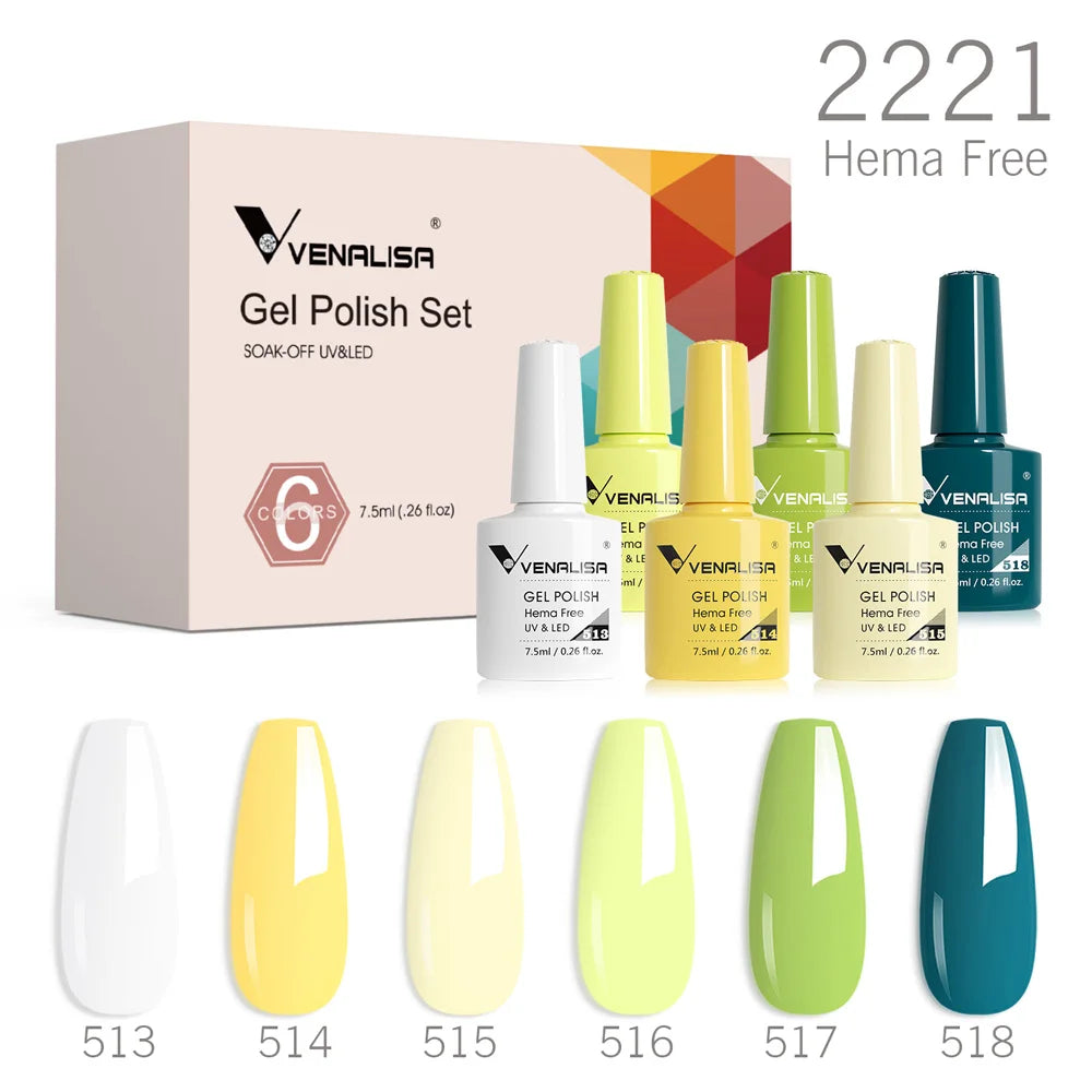 VENALISA 6-Piece Winter Gel Polish Set – HEMA & TPO Free