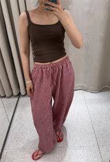 Women's Plaid Drawstring Lantern Pants
