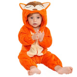 Plush Hooded Baby Winter Romper