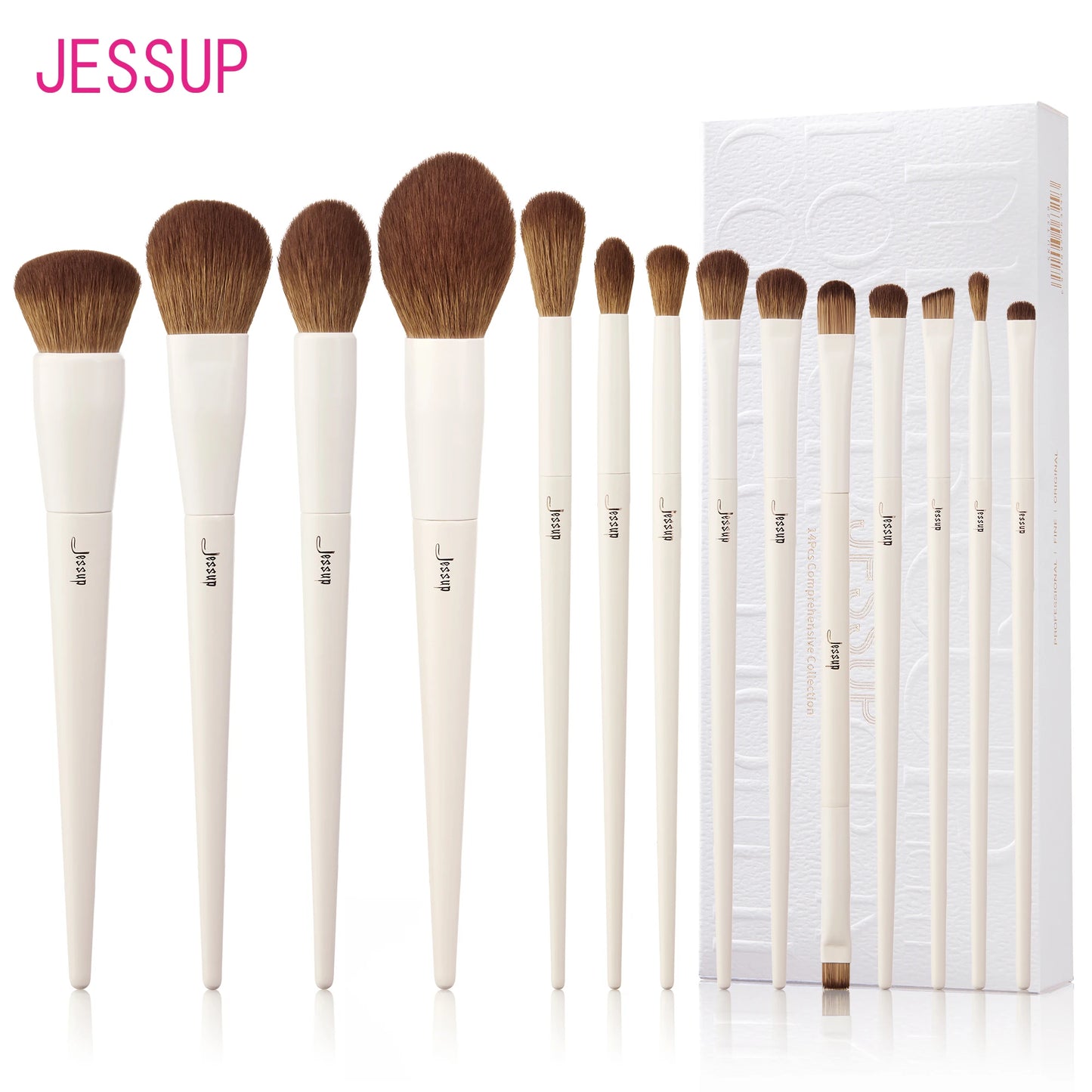 Jessup Professional Makeup Brush Set | 10–14 Pcs