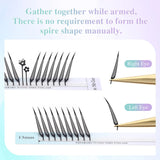 NAGARAKU Ship from America 10 cases Premade Spire Eyelash Plume Fluttering Eyelash Extensions Anime Effect Soft Comic