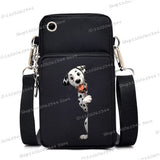 New Mobile Phone Bag Funny Anime Dog Print Shoulder Messenger Bag Women Men Coin Purse Handbag Animal Lover Small Crossbody Bag
