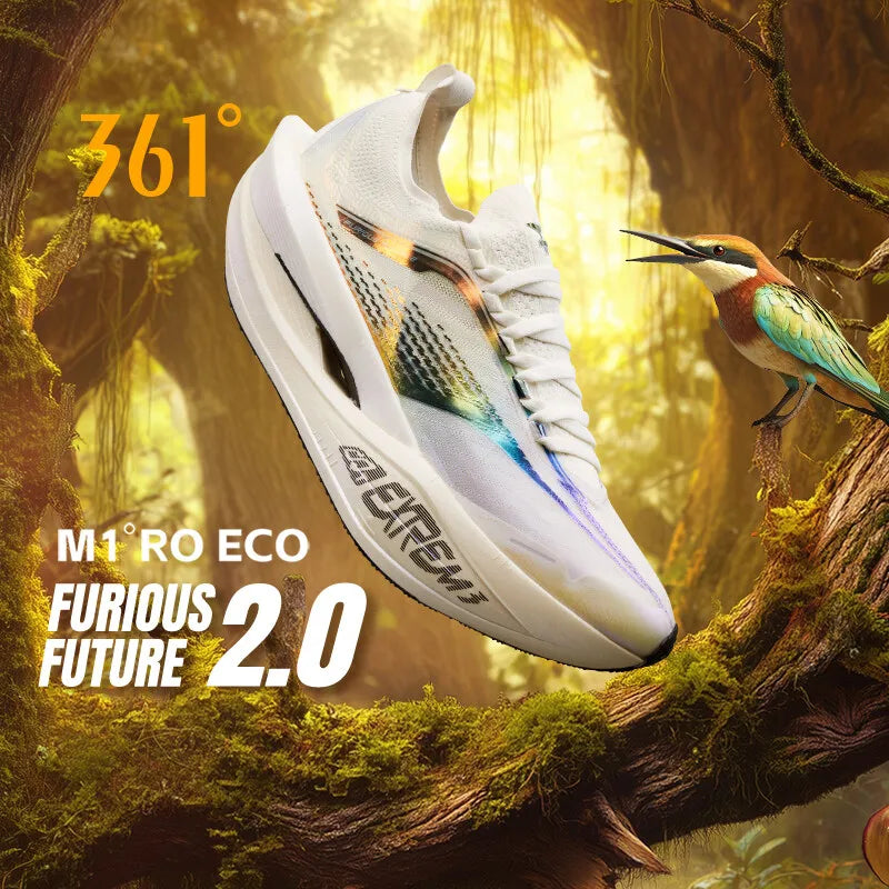 361 Degrees Furious Future 2.0 Running Shoes Marathon Plate Racing Carbon Lightweight Durable Cushion Stable Sneakers 672512201