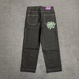 New Always Jeans High quality Printed Embroidery Straight Jeans Black Pants Men Jeans Printing Trend Street Wear AlwaysJeans Men