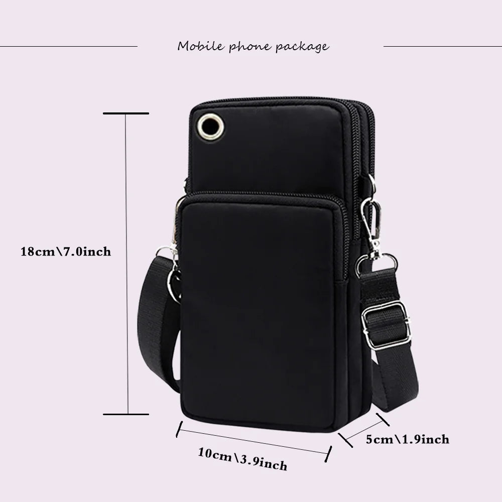 New Mobile Phone Bag Funny Anime Dog Print Shoulder Messenger Bag Women Men Coin Purse Handbag Animal Lover Small Crossbody Bag