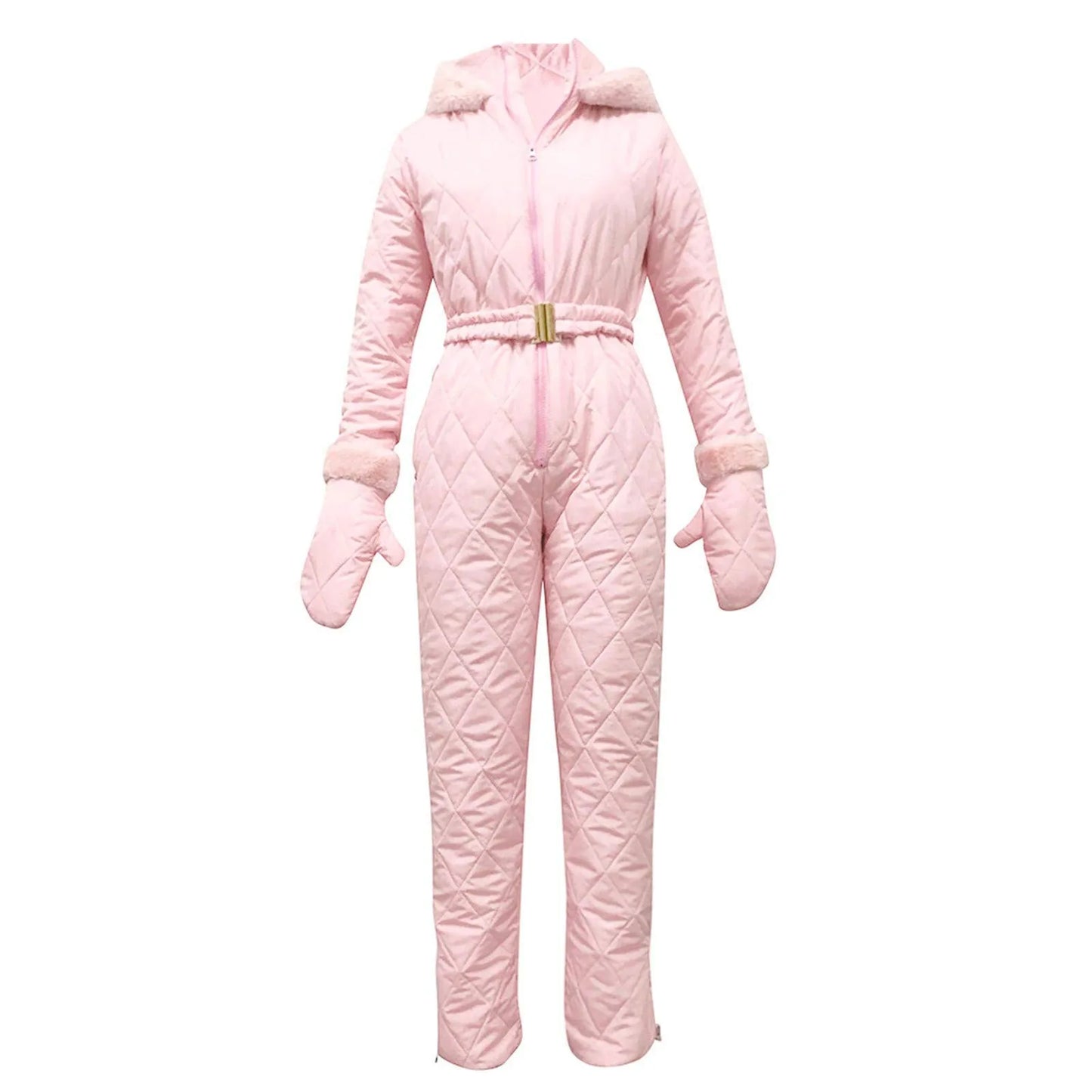 Waterproof One-Piece Ski Suit – Insulated Winter Hooded Jumpsuit
