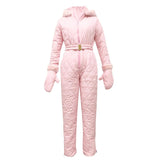 Waterproof One-Piece Ski Suit – Insulated Winter Hooded Jumpsuit