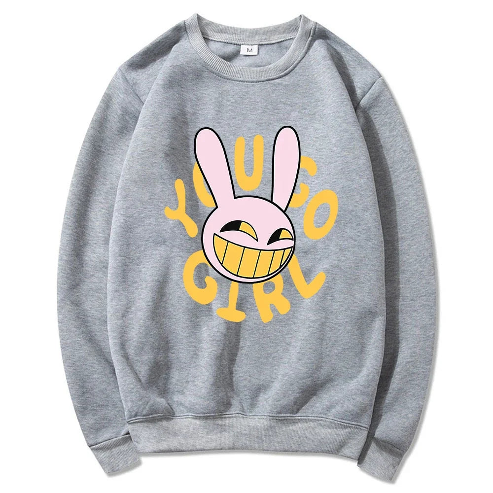 YOU GO GIRL Digital Circus Jax Hoodie Fashion Women Harajuku Funny Cute Rabbit Hoodie Unisex Cartoon Vintage Pullover Sweatshirt