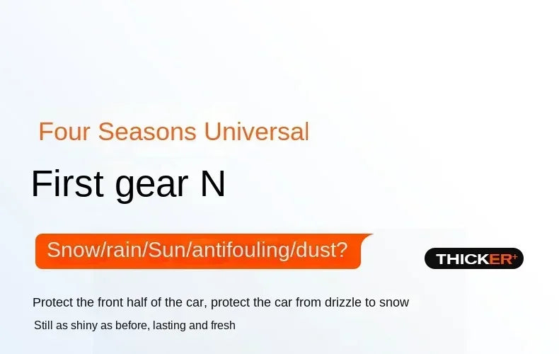All-Weather Half Car Cover – Windshield & Roof Protection