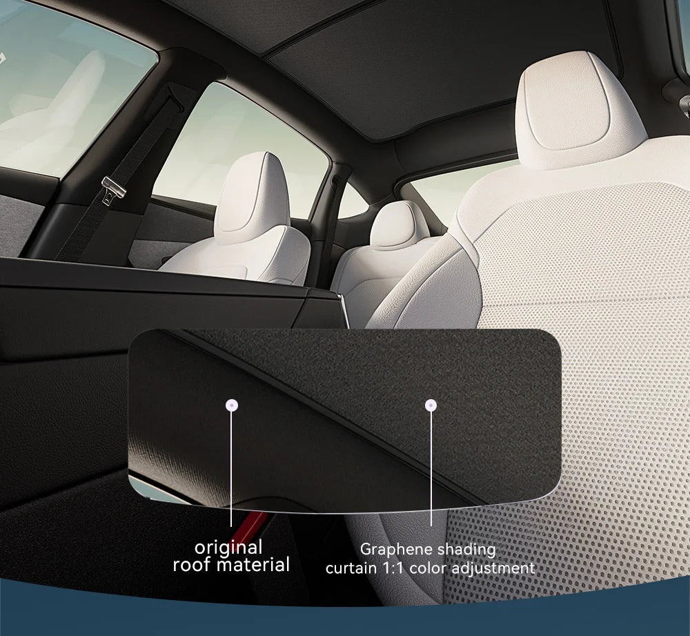 Tesla Model 3/Y Graphene Honeycomb Roof Sunshade Set