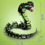 2025 Mechanical Snake Building Blocks Sets 689Pcs STEM Technological Cobra Animals Model Bricks Toys for Kids Childrens Toys MOC