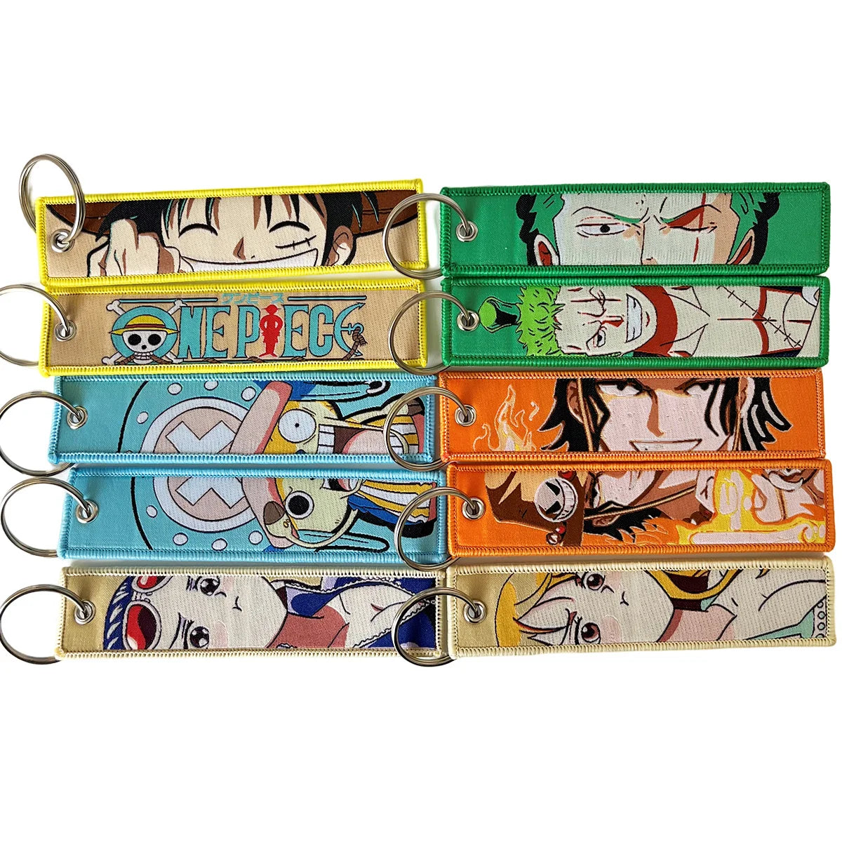 One Piece Anime Embroidered Lanyard & Keychain