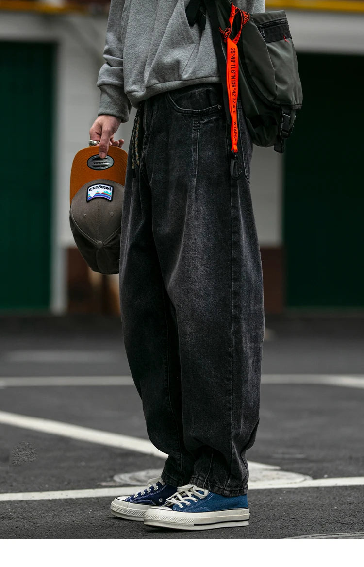Men's Loose Fit Denim Cargo Jeans