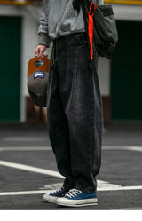 Men's Loose Fit Denim Cargo Jeans
