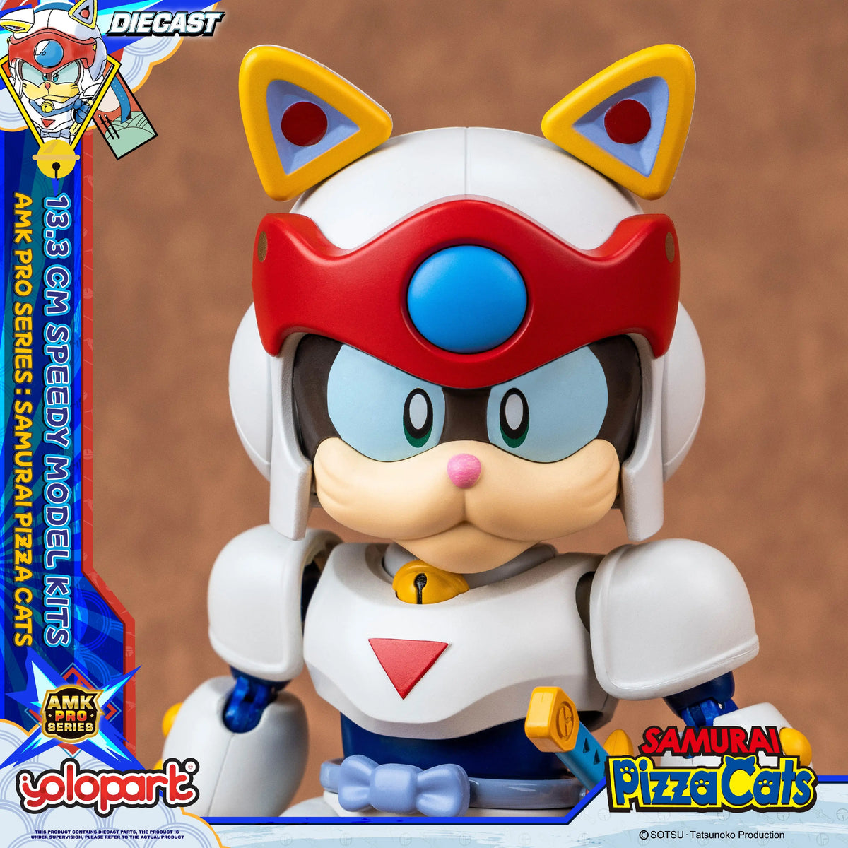 YOLOPARK 13.3cm Samurai Pizza Cats AMK PRO Series Speedy Model Kit TOY Gift For girl boy