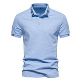 AIOPEON Men's 100% Cotton Polo Shirt – Refined Casual Style
