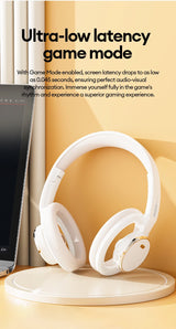 Choice Lenovo Gaming Headset Wireless Bluetooth 6.0 Earphones Foldable Sport Over Ear Headphone with HD Mic Gifts LS116