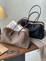 Motingsome First Layer Handbag for Women Togo Cowhide Niche Design Pillow Bag Shoulder  Bowling Bag Gunderarm Armpit Bags Boston
