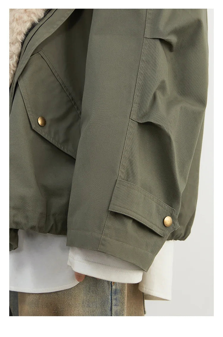 CHIC VEN Fashion Women Coats Loose Casual New Retro Motorcycle Cotton Jacket Thick Warm Female Overcoat Autumn Winter 2025