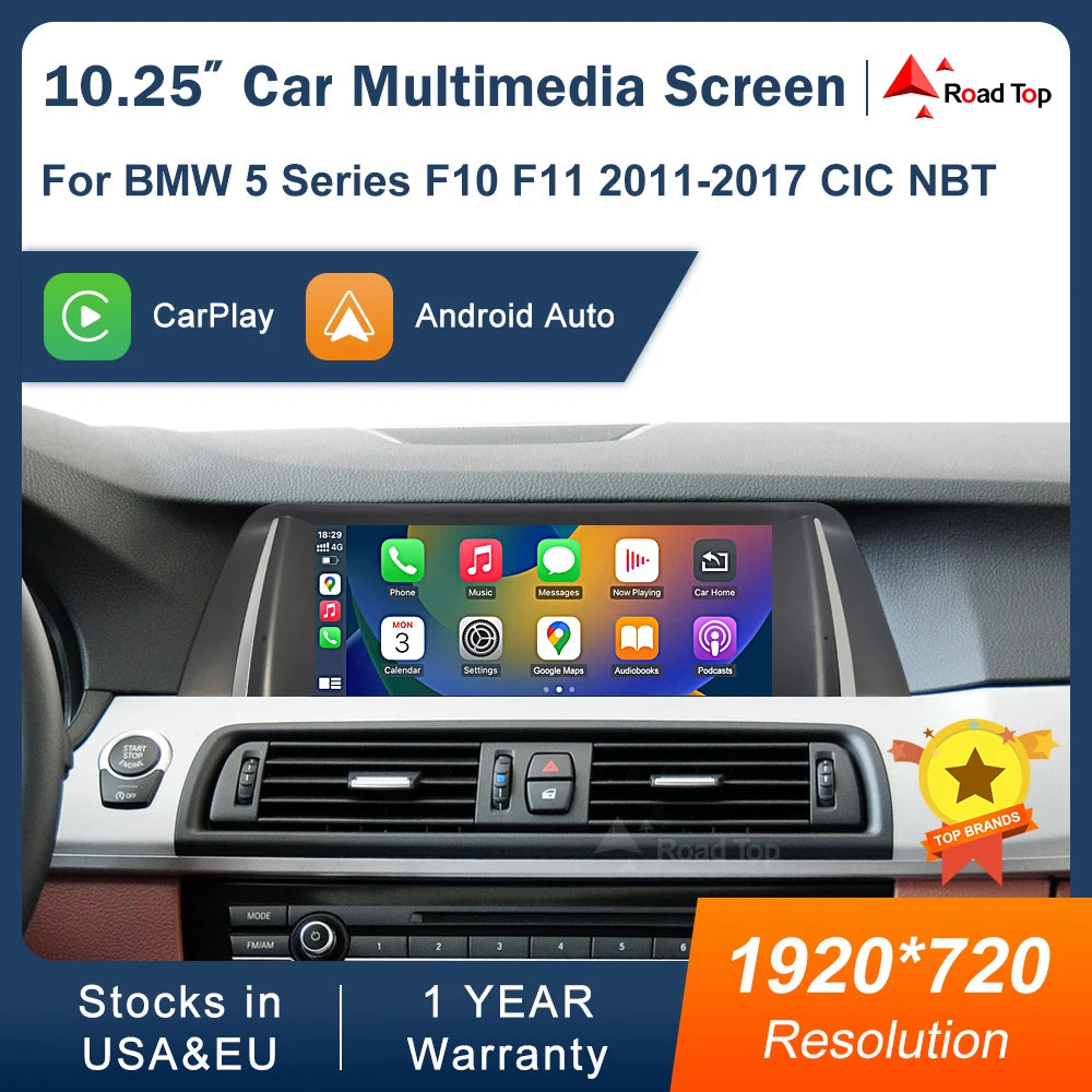 10.25" 1920×720 Touchscreen for BMW 5 Series F10/F11