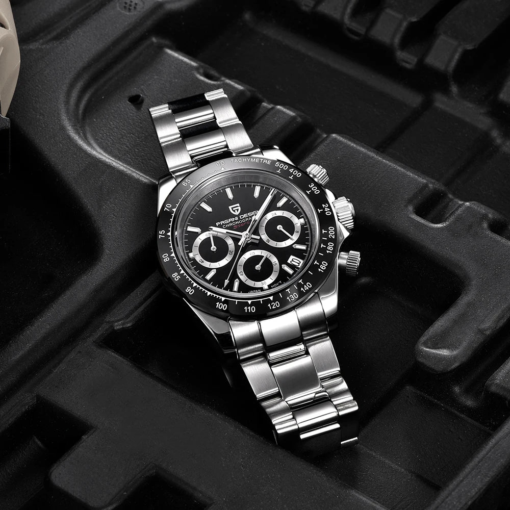 PAGANI DESIGN 2026 New Sports Chronograph Top waterproof Luxury Quartz Watch For Men Sapphire crystal Automatic Date Wrist watch