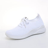 Women's Flying Woven Breathable Mesh Sneakers Soft Sole Lightweight Casual Sports Running Shoes for Daily Wear