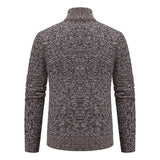 Men’s Fleece-Lined Stand Collar Cardigan