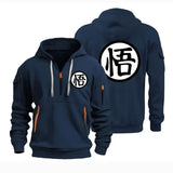 Goku Half-Zip Hoodie | Cozy Anime Sweatshirt for Fans