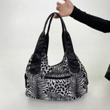Y2K Leopard Print Shoulder Bag – Vintage Maillard Style