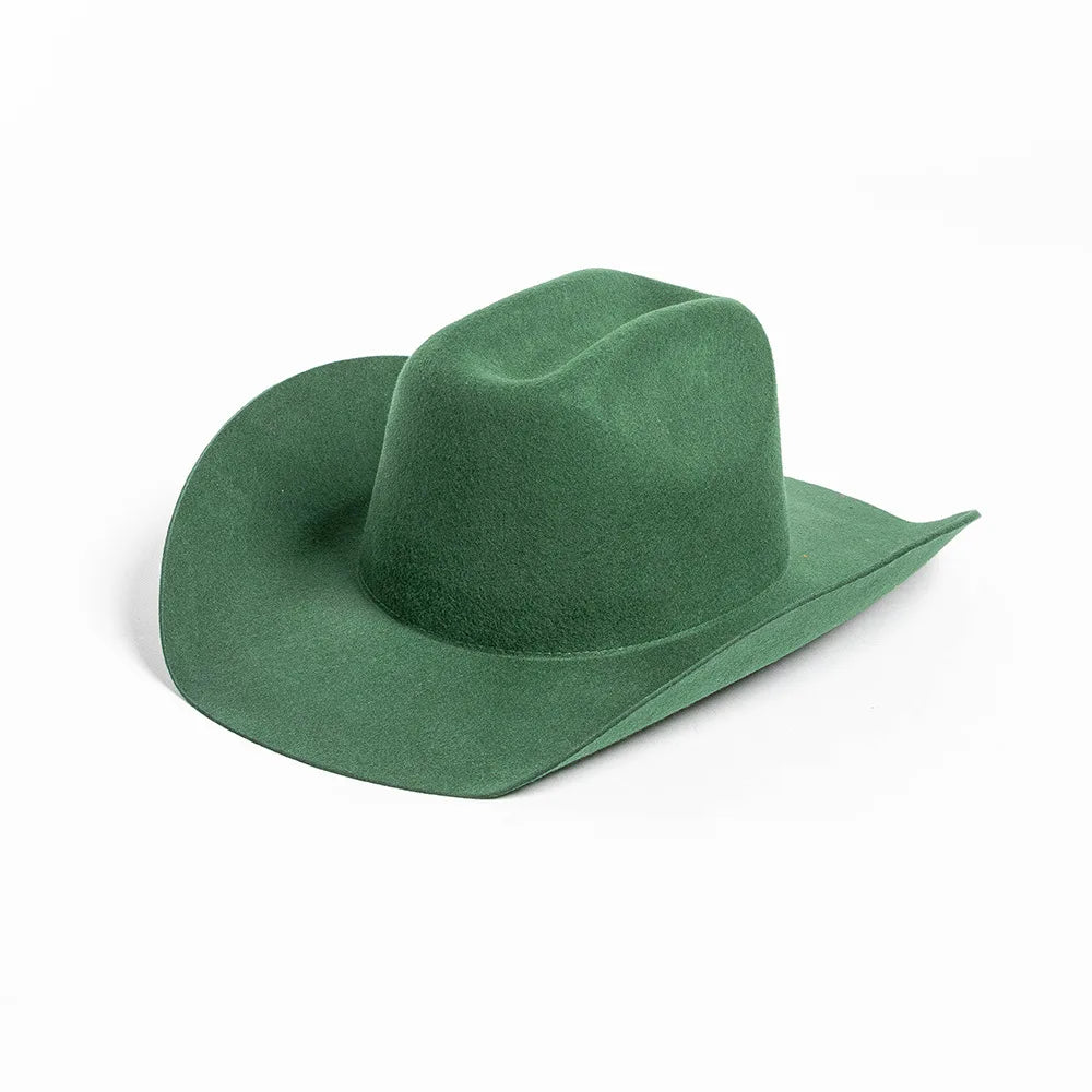 USPOP Wide Brim Wool Cowboy Hat – Unisex Felt Fedora