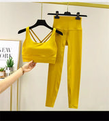 TRY TO BN 2 Piece Yoga Set Women's Tracksuit Sports Bra High Waist Leggings Tummy Control Squat Proof Workout Outfit Gym Clothes