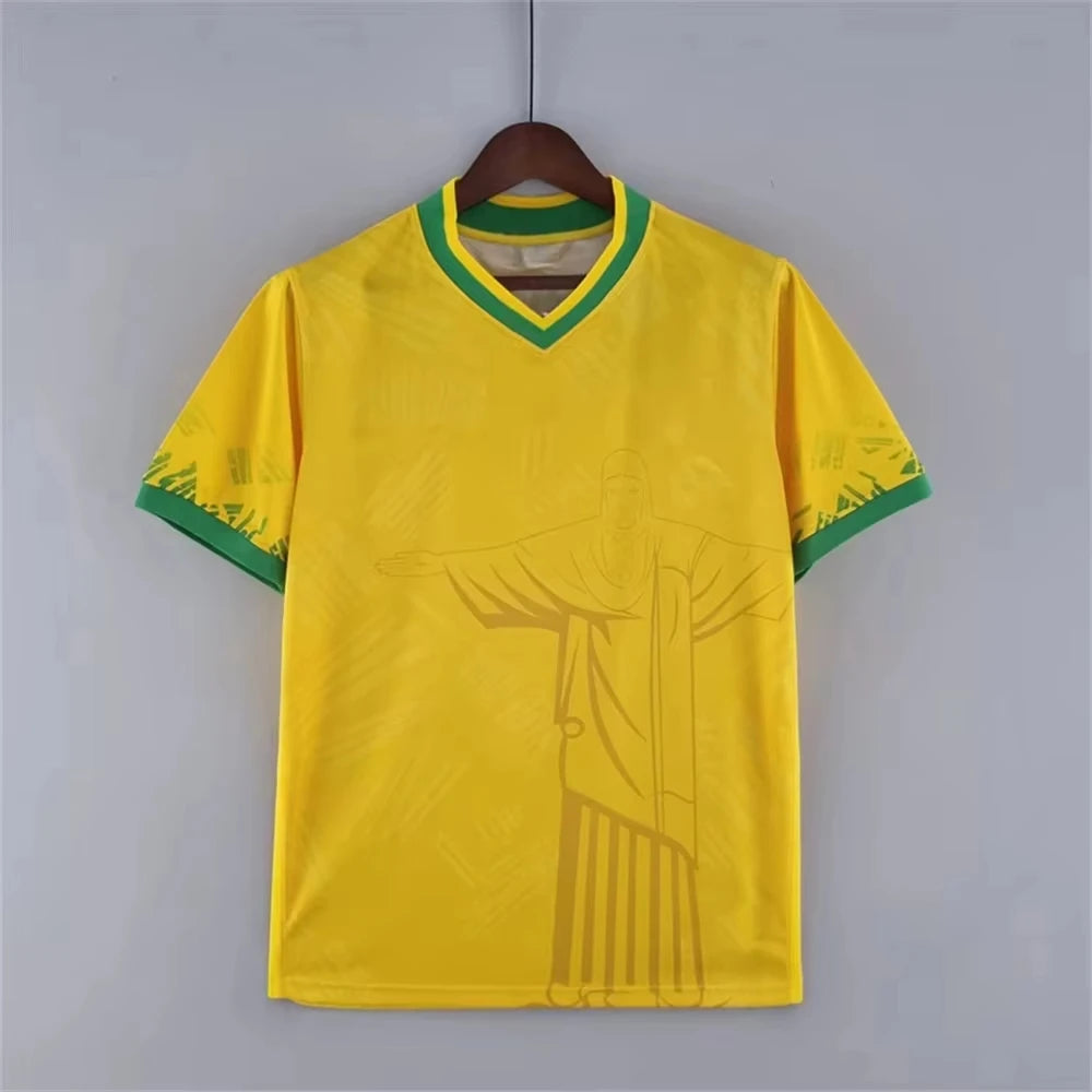 2026 Brazil Special Edition Jesus Black Grey Adult/Kids Football T-shirt Summer Football Training T-shirt Sports Street Clothing