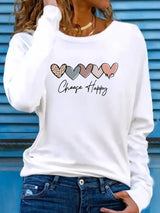 Women’s Gothic Heart Print Long Sleeve Tee