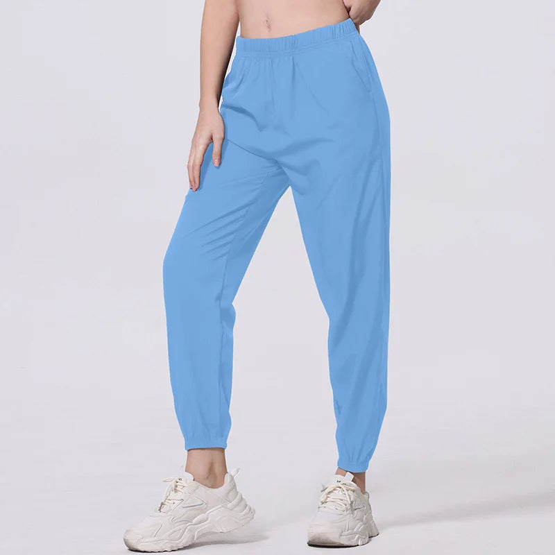 Women's Ankle-Length Harem Pants with Pockets