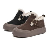 Snow Boots Women Winter Genuine Leather 2025 New Fleece Warm Thick Women's Booties Large Size  Women's Boots