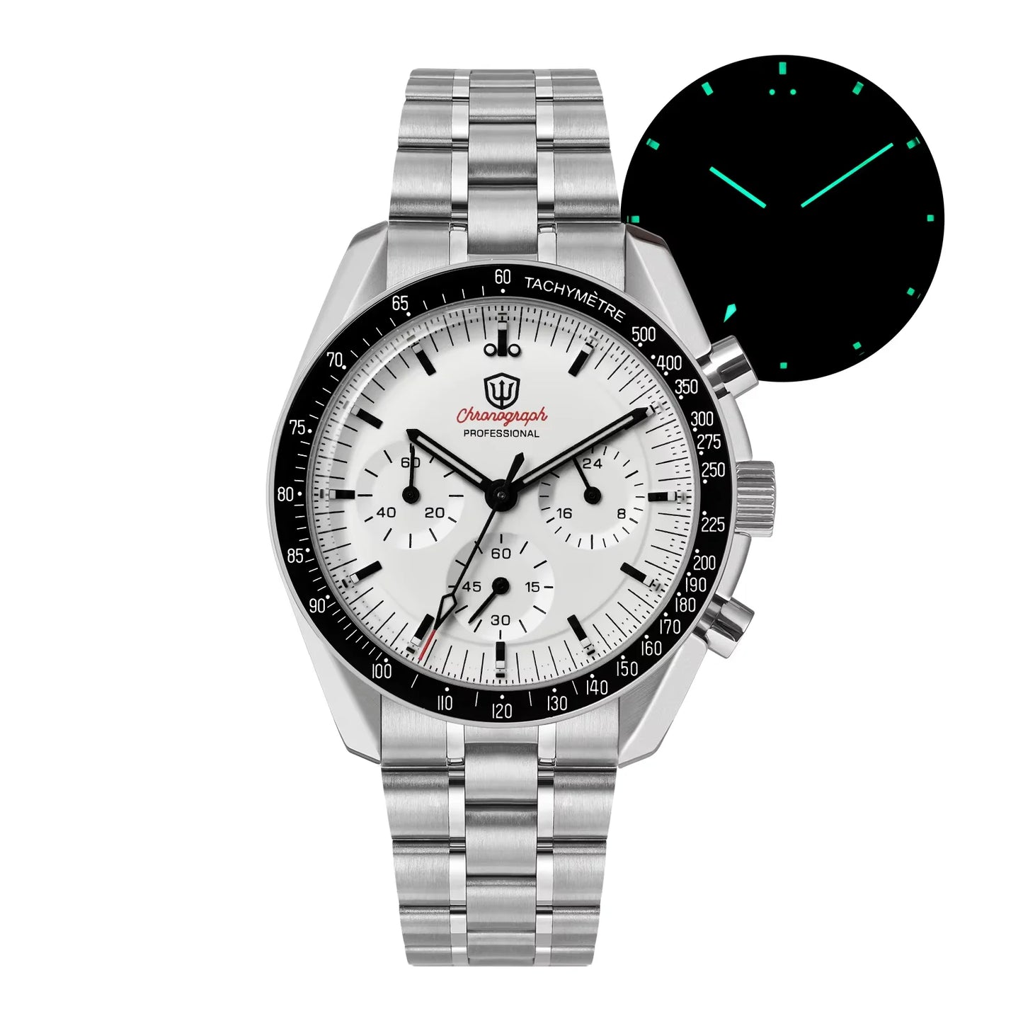 Watchdives WD1863 New Multifunctional Quartz Watch Black VK63 Sports Chronograph Watch Bubble Sapphire Waterproof 100 Wristwatch