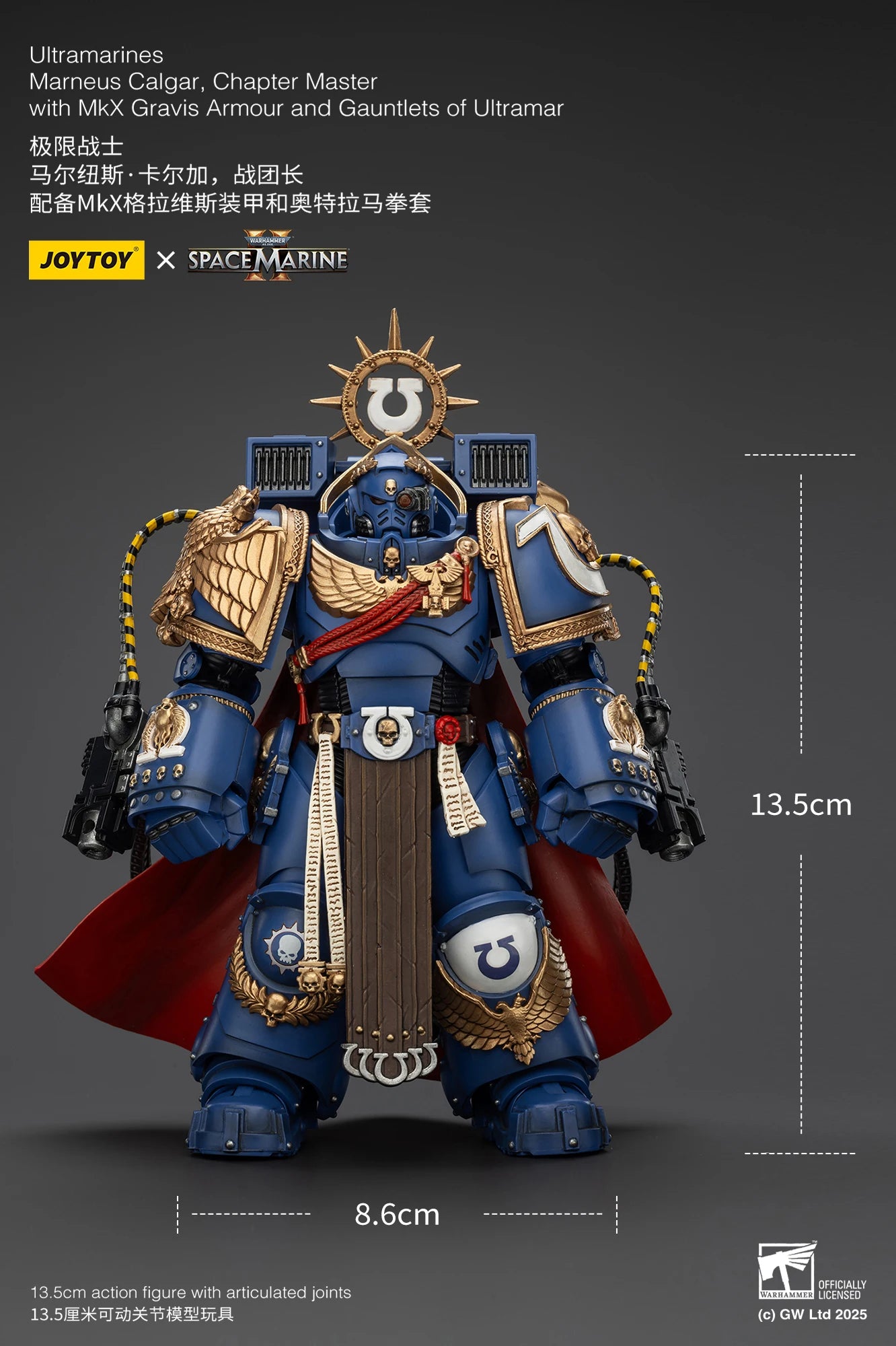 JOYTOY Warhammer 40k 1/18 Action Figures Ultramarines Marneus Calgar, Chapter Master Ultramarines Victrix Honour Guard