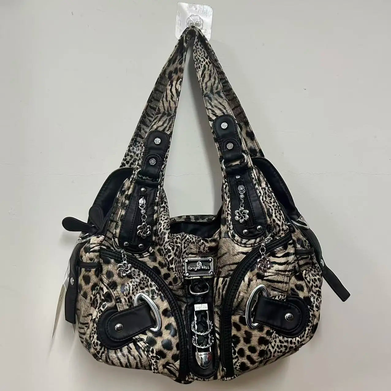 Women Handbags Fashion Leopard Shoulder Bag Large Tote Top-handle Shopping Pack Multifunctional Satchel Lady Hobos  Big Purse