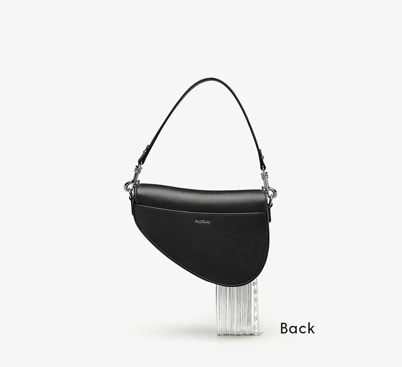BAFELLI 2025 NEW LUXURY WOMAN BAGS LEATHER STYLISH INDIVIDUALITY FASHION TASSELS PURSE SHOULDER CROSSBODY HANDBAGS FEMALE SADDLE