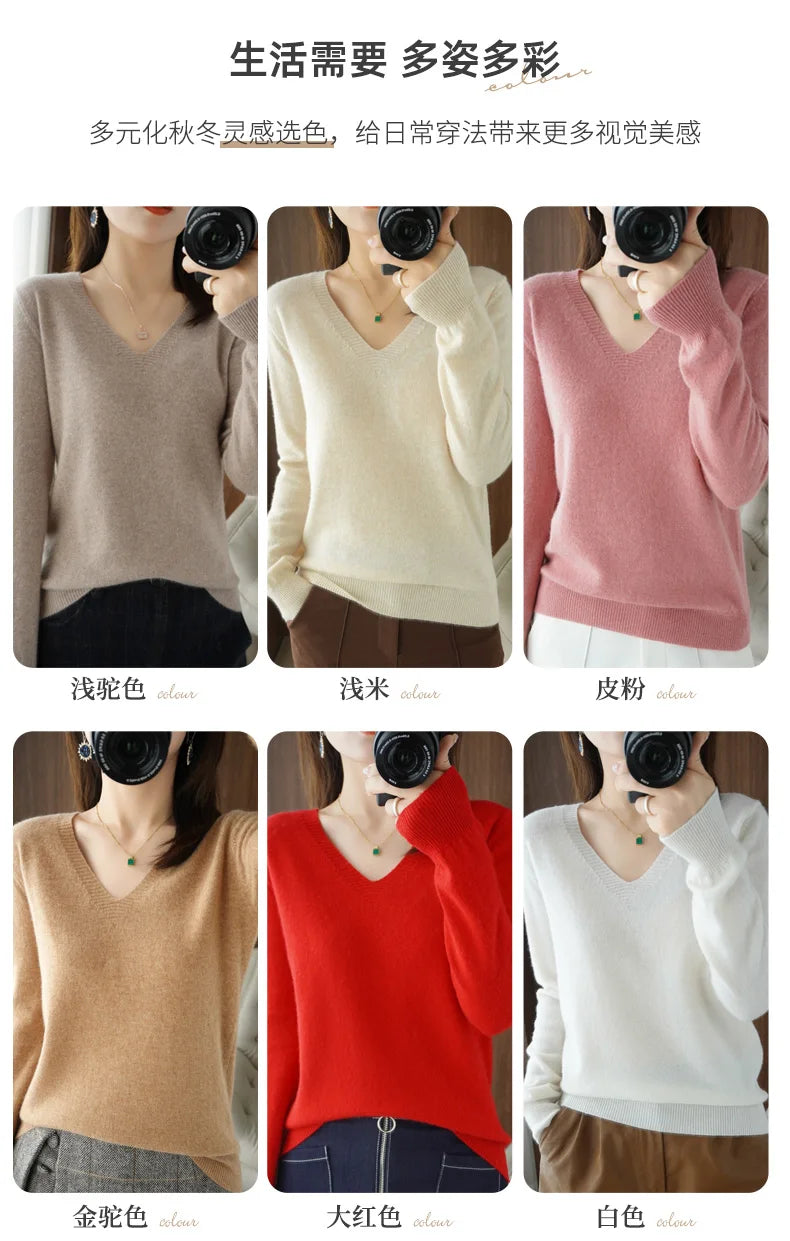 Women’s Lace V-Neck Knit Sweater