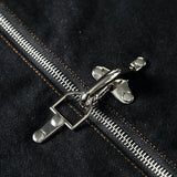 American Vintage Denim Jacket Men Stand Collar Cotton Spring Metal Button Splicing Regular Fit Streetwear Trendy Casual Outwear