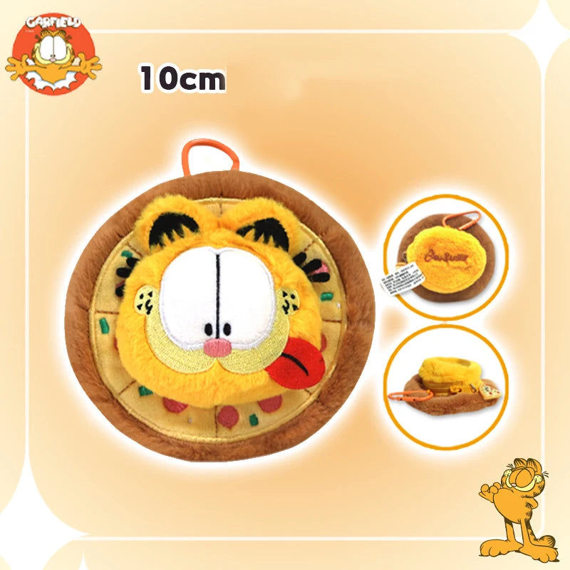 ORIGINAL Garfield Kawaii Soft Plush Toys Keychain Cute Cats Anime Stuffed Animals Peluche Doll Pendants Birthdays Gifts For Kids