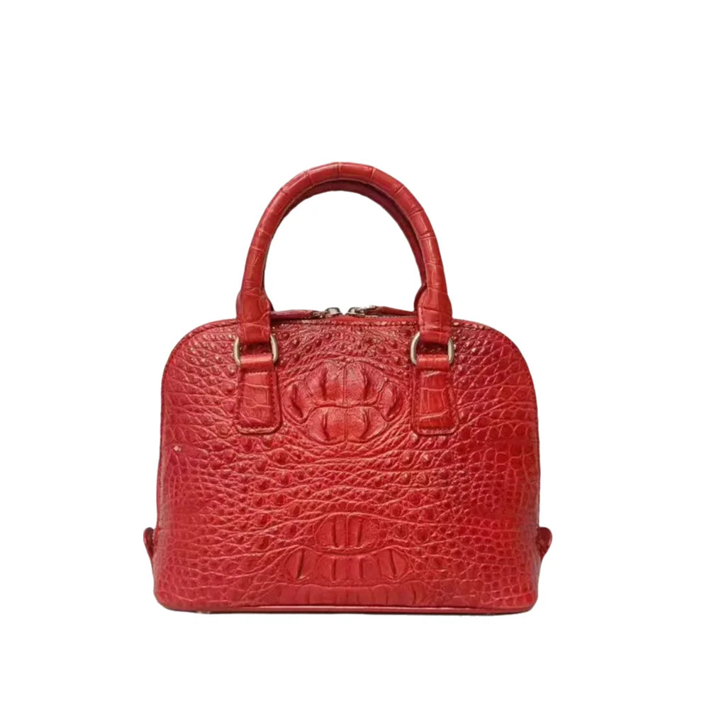 Genuine Crocodile Leather Shell Bag for Women