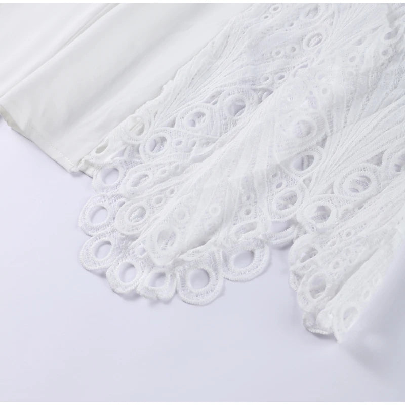 Strapless Eyelet Two-Piece Set