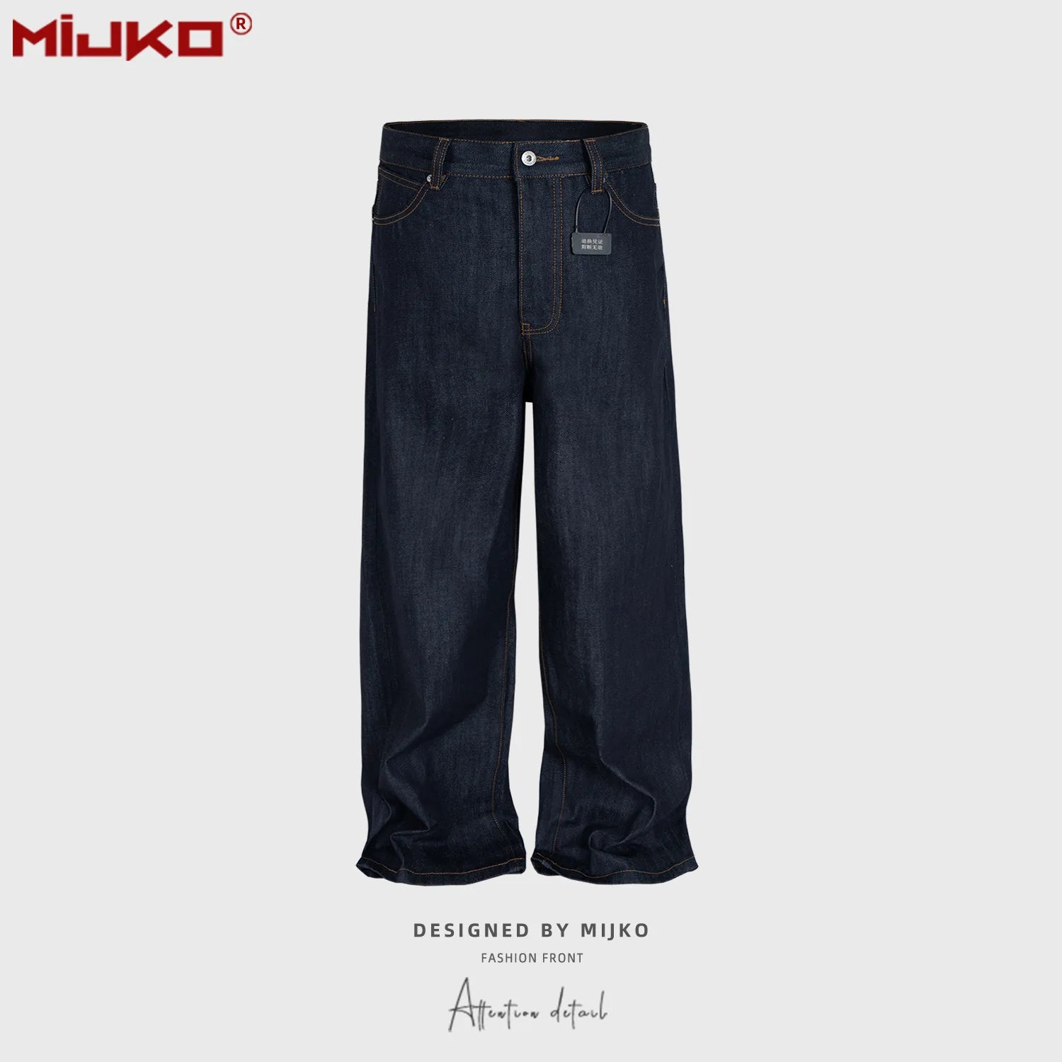 MIJKO Men's Relaxed Straight Denim Jeans – M to XXL