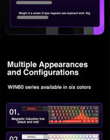 AULA WIN60 WIN68 HE Magnetic Keyboards Esports Rapid Trigger 8K Return RGB Hotswap Wired Gaming Mechanical Keyboard for Pc Gamer