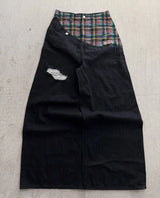 Unisex Y2K Plaid Baggy Jeans