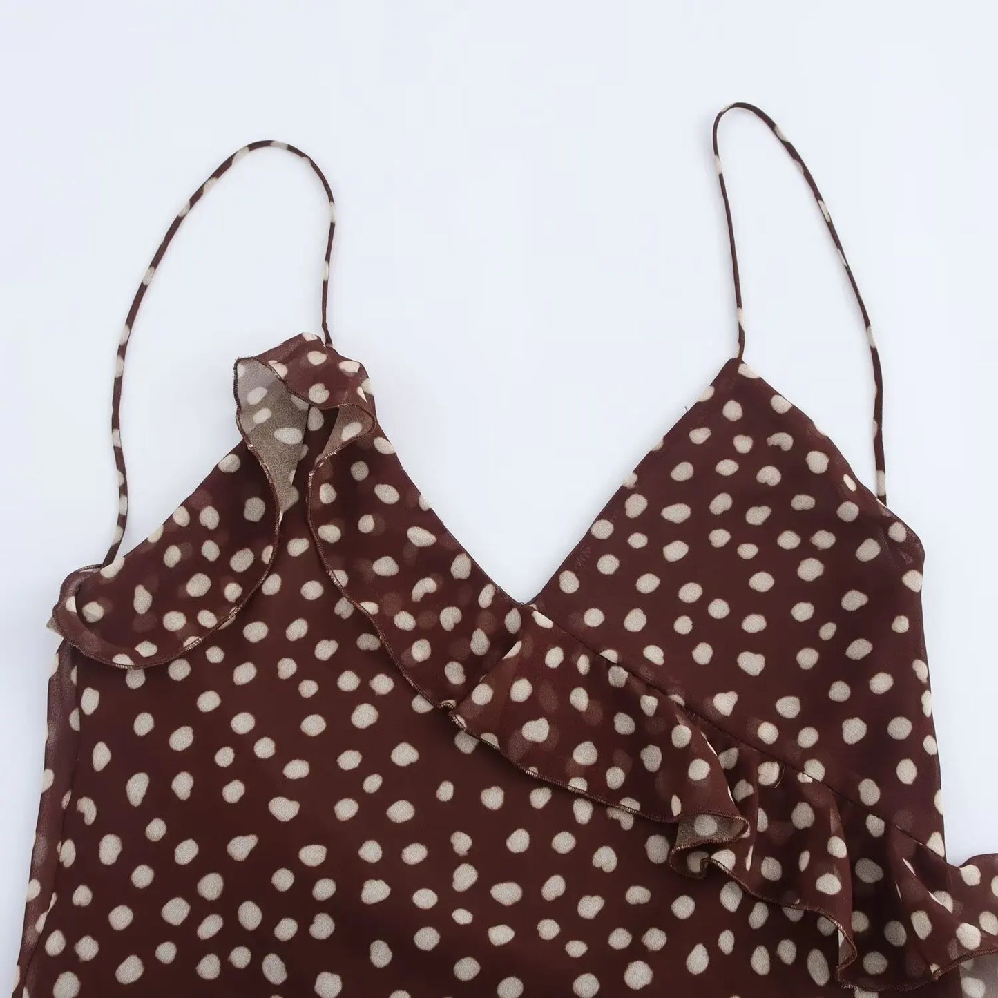 Polka Dot Layered Sleeveless Dress