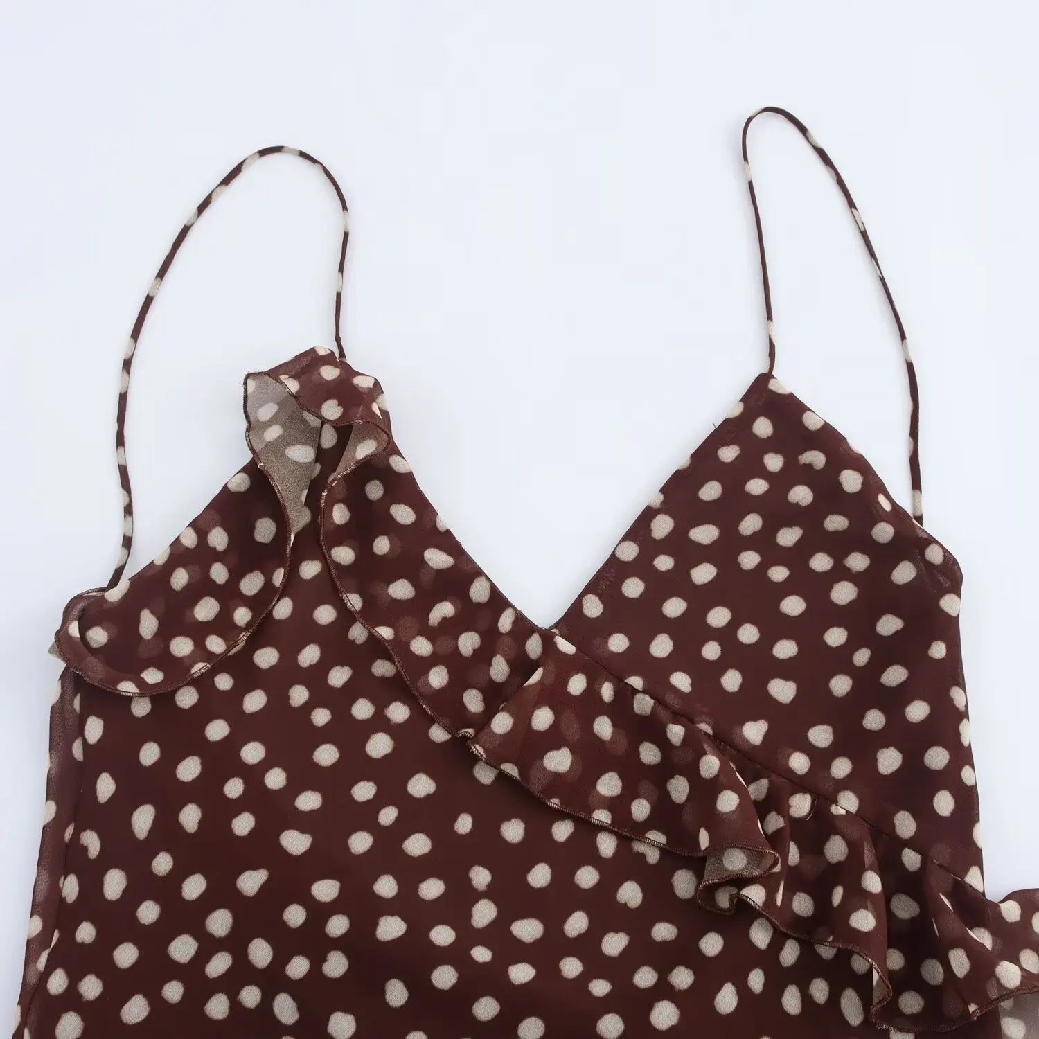 Polka Dot Layered Sleeveless Dress